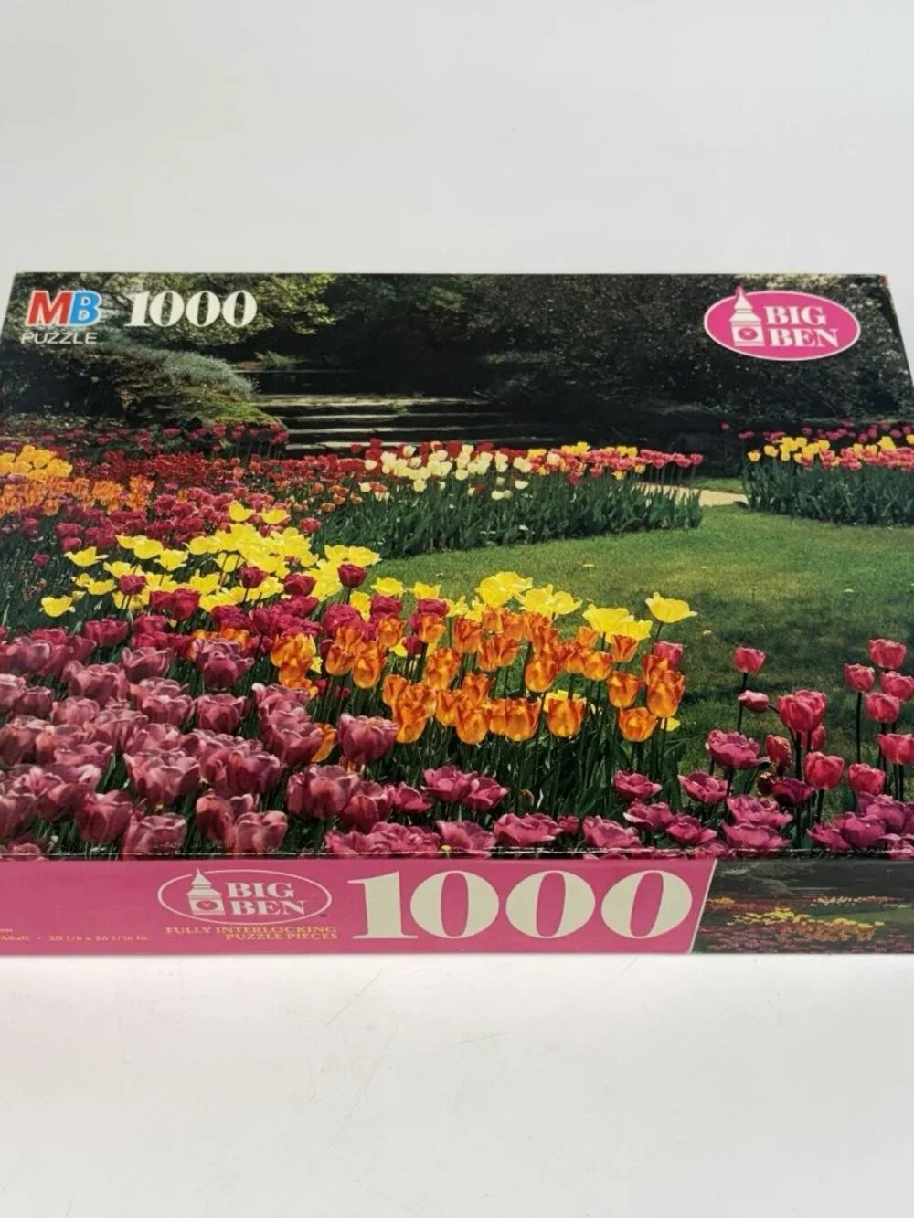 Milton Bradley Big Ben Puzzle 1000 Pieces Vtg 1994 FACTORY SEALED Floral Garden